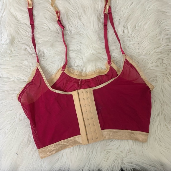 iCollection Elegant Lace Trim Satin Bralette S - Picture 4 of 4